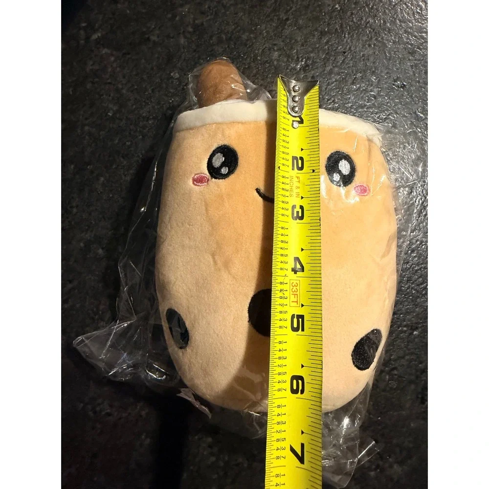 Boba Tea Plush Stuffed Animal Tan Bubble Tea Toy Kawaii Soft Pillow 7 Inch‎ NEW